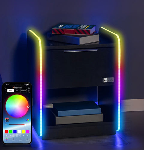 Electra Gaming Nachtschrank mit RGB-Beleuchtung & Wireless Charging