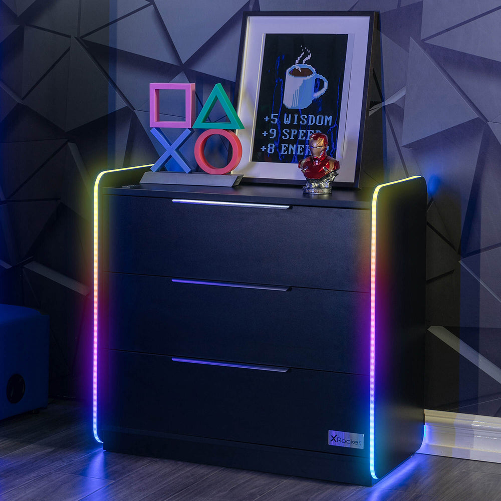 Electra Gaming Schubladen-Kommode mit RGB-Beleuchtung