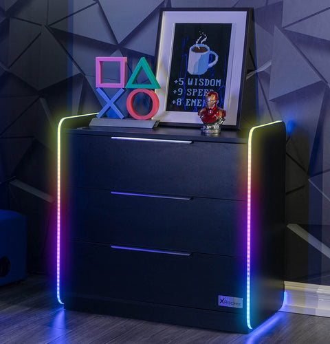 Electra Gaming Schubladen-Kommode mit RGB-Beleuchtung