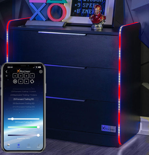 Electra Gaming Schubladen-Kommode mit RGB-Beleuchtung