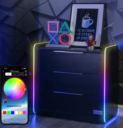 Electra Gaming Schubladen-Kommode mit RGB-Beleuchtung