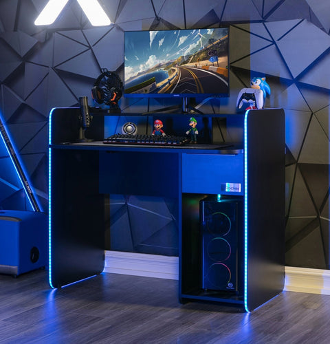 Electra Gaming Schreibtisch mit RGB-Beleuchtung & Wireless Charging