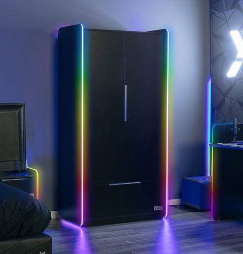 Electra Gaming Kleiderschrank mit RGB-Beleuchtung & App-Steuerung