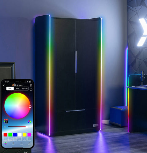 Electra Gaming Kleiderschrank mit RGB-Beleuchtung & App-Steuerung