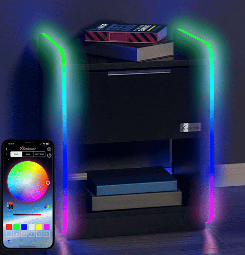 Electra Gaming Nachtschrank mit RGB-Beleuchtung & Wireless Charging