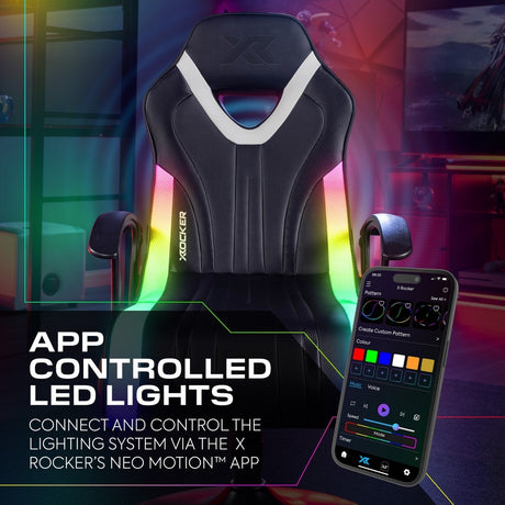 Fury RGB 2.1 Gaming Sessel mit RGB Beleuchtung & 2.1 Soundsystem - X Rocker EU