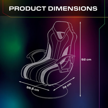 Fury RGB 2.1 Gaming Sessel mit RGB Beleuchtung & 2.1 Soundsystem - X Rocker EU