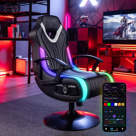 Fury RGB 2.1 Gaming Sessel mit RGB Beleuchtung & 2.1 Soundsystem - X Rocker EU