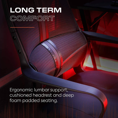 Helix Gaming Bürodrehstuhl mit Mesh Netzstoff Rückenlehne - Schwarz