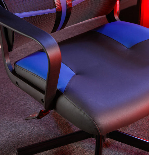 Helix Gaming Bürodrehstuhl mit Mesh Netzstoff Rückenlehne - Blau