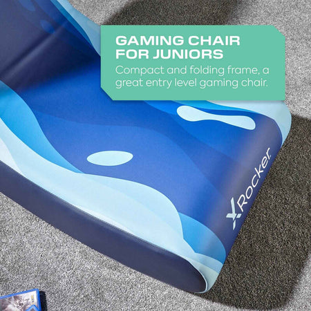 X rocker video rocker lava | zložljiv gaming bodensessel za otroke in mladino | udoben talni gaming stol | moder | gaming stol 2 X rocker video rocker lava blau junior gaming stol detajl sedalnega dela