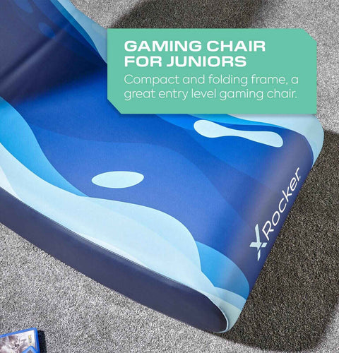 Video Rocker Gaming Bodensessel - Lava Blau - X Rocker EU