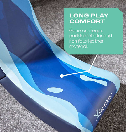 Video Rocker Gaming Bodensessel - Lava Blau - X Rocker EU