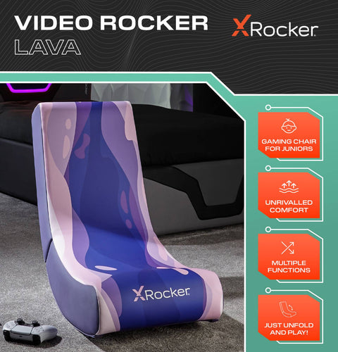 Video Rocker Gaming Bodensessel - Lava Pink - X Rocker EU