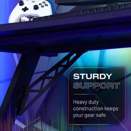 Lumio Compact RGB Gaming Schreibtisch mit Beleuchtung & App-Steuerung - X Rocker EU