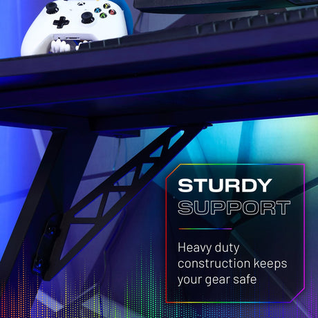 Lumio Compact RGB Gaming Schreibtisch mit Beleuchtung & App-Steuerung - X Rocker EU