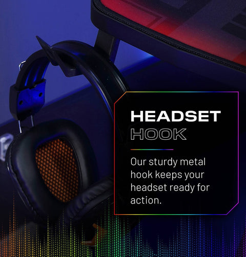 Lumio Compact RGB Gaming Schreibtisch mit Beleuchtung & App-Steuerung - X Rocker EU