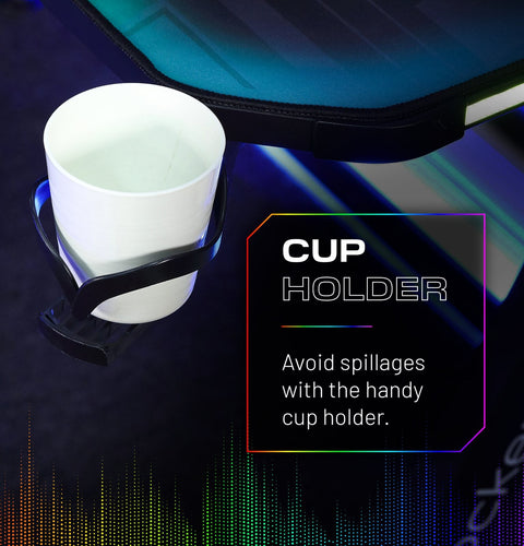 Lumio XL 140cm RGB Gaming Schreibtisch mit Beleuchtung & App-Steuerung