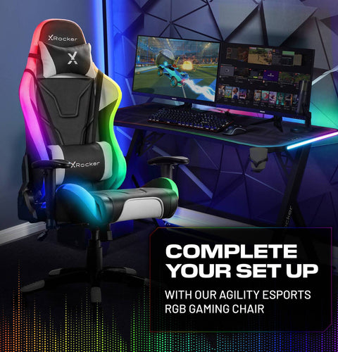 Lumio XL 140cm RGB Gaming Schreibtisch mit Beleuchtung & App-Steuerung