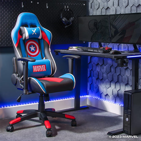 Marvel™ Champion Compact eSports Gaming Bürostuhl für Teenager - Captain America