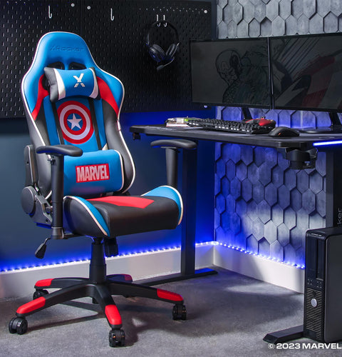 Marvel™ Champion Compact eSports Gaming Bürostuhl für Teenager - Captain America