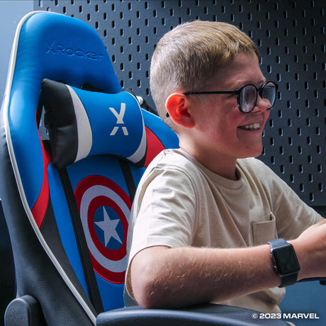 Marvel™ Champion Compact eSports Gaming Bürostuhl für Teenager - Captain America