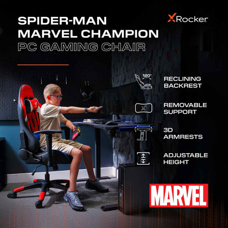 Marvel™ Champion Compact eSports Gaming Bürostuhl für Teenager - Spider-Man