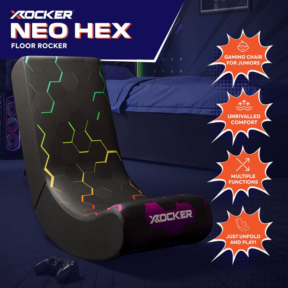 Video Rocker Gaming Stuhl für Kinder – Neo Hex Edition