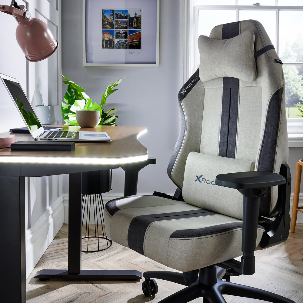 Onyx Bürodrehstuhl aus Stoff - Grau - X Rocker EU