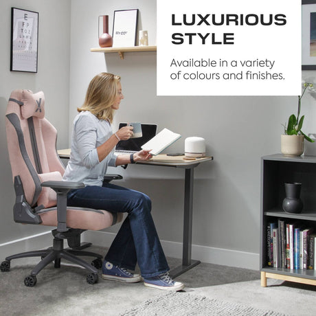 Onyx Bürodrehstuhl aus Stoff - Rosa - X Rocker EU