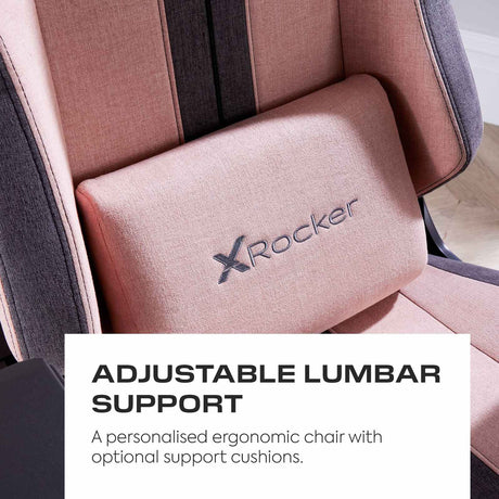 Onyx Bürodrehstuhl aus Stoff - Rosa - X Rocker EU