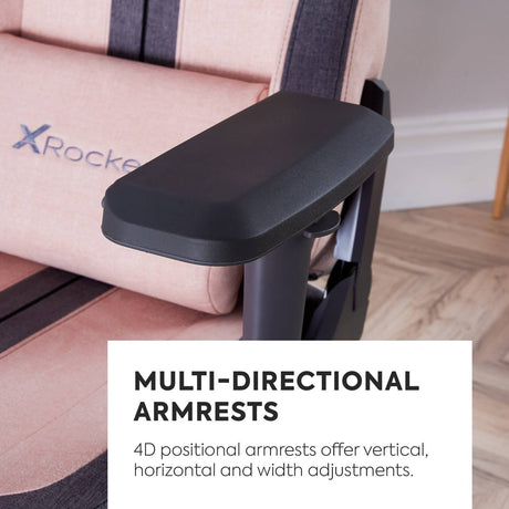 Onyx Bürodrehstuhl aus Stoff - Rosa - X Rocker EU