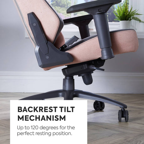 Onyx Bürodrehstuhl aus Stoff - Rosa - X Rocker EU