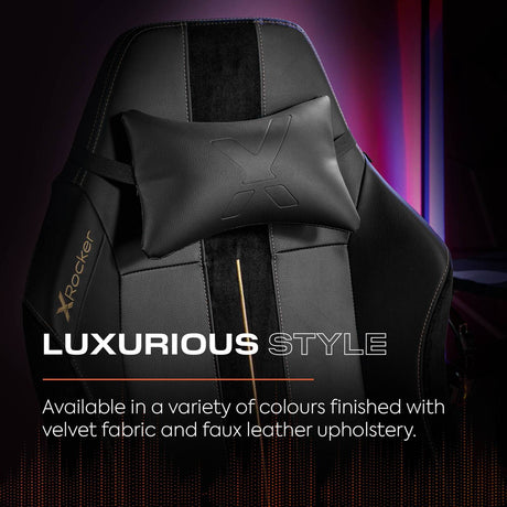 Onyx Moderner Gaming Bürodrehstuhl - Gold - X Rocker EU