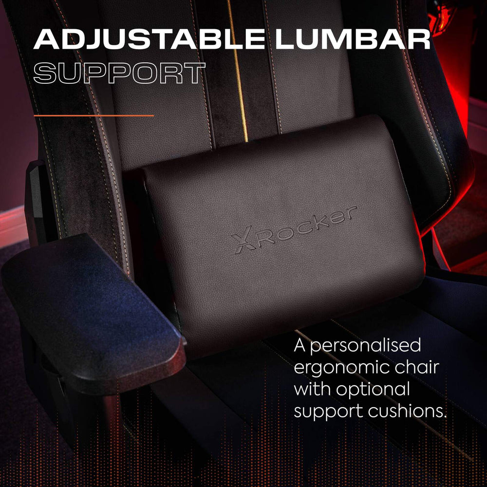 Onyx Moderner Gaming Bürodrehstuhl - Gold - X Rocker EU