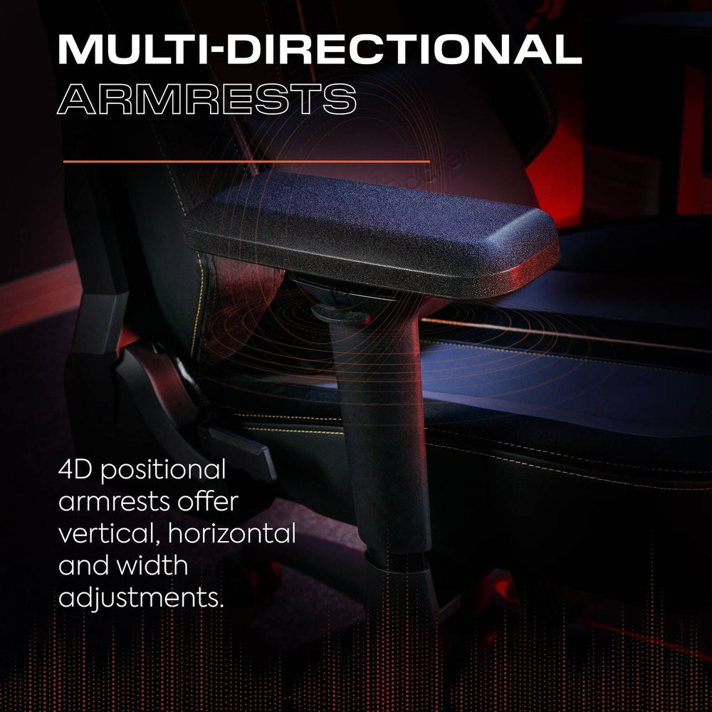 Onyx Moderner Gaming Bürodrehstuhl - Gold - X Rocker EU