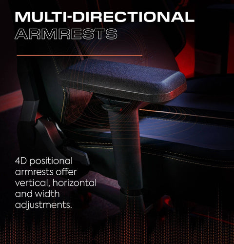 Onyx Moderner Gaming Bürodrehstuhl - Gold - X Rocker EU