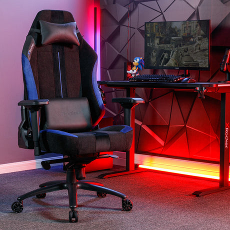 Onyx Moderner Gaming Bürodrehstuhl - Blau - X Rocker EU
