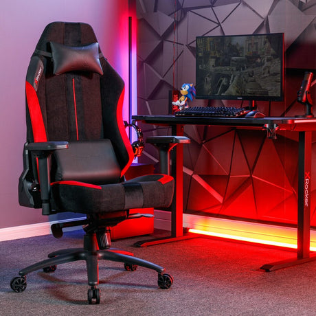 Onyx Moderner Gaming Bürodrehstuhl - Rot - X Rocker EU