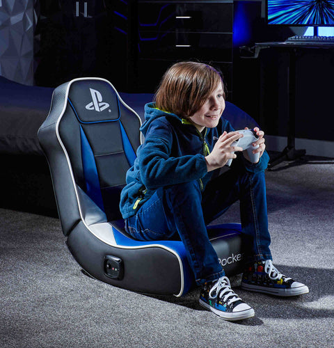PlayStation® Geist 2.0  Floor Rocker Gaming Sessel - Schwarz/Blau