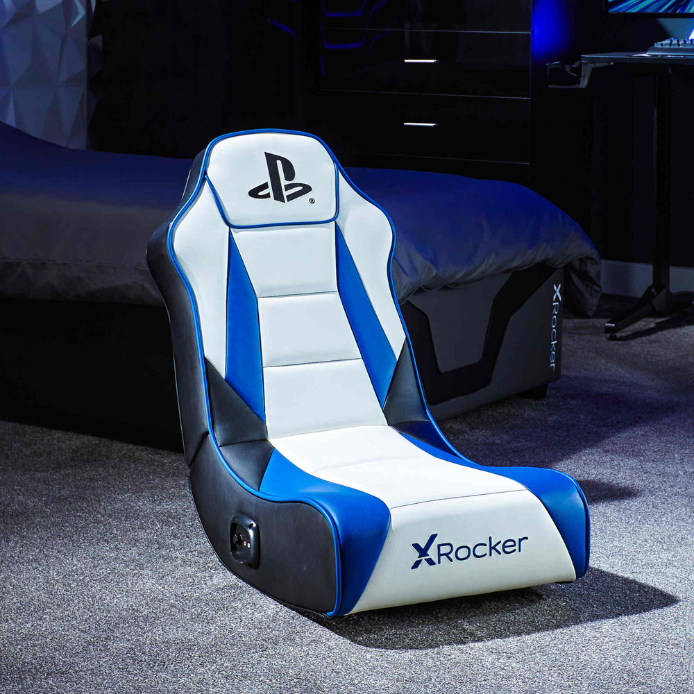 PlayStation® Geist 2.0  Floor Rocker Gaming Sessel - Weiß/Blau