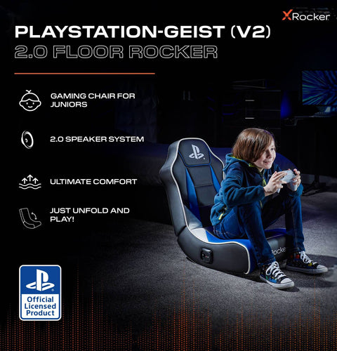 PlayStation® Geist 2.0  Floor Rocker Gaming Sessel - Schwarz/Blau