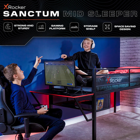 Sanctum Gaming Etagenbett mit Schreibtisch - X Rocker EU