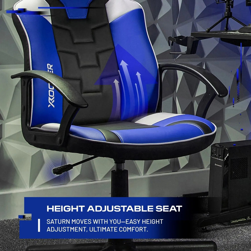 Saturn Gaming Bürostuhl für Teenager - Blau - X Rocker EU