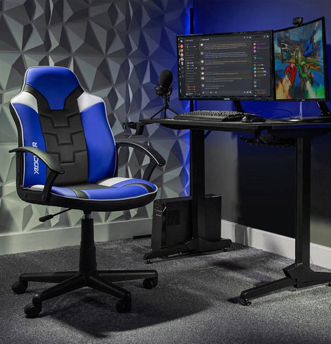 Saturn Gaming Bürostuhl für Teenager - Blau - X Rocker EU