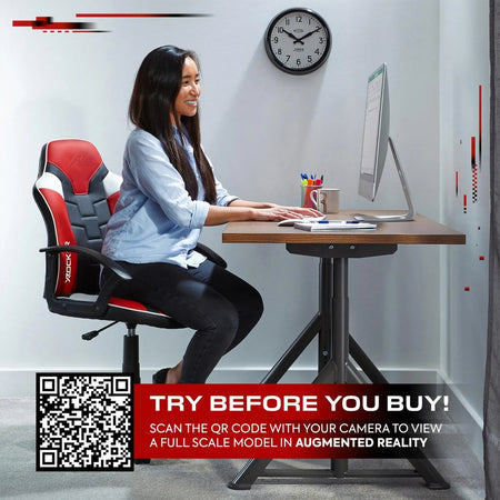 Saturn Gaming Bürostuhl für Teenager - Rot