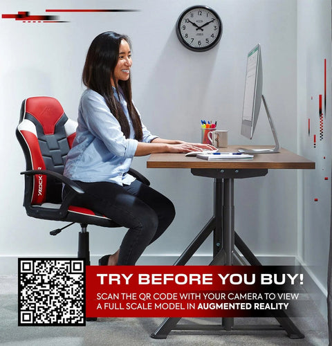 Saturn Gaming Bürostuhl für Teenager - Rot