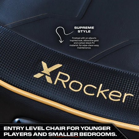 Shadow 2.0 Audio Floor Rocker Gaming Stuhl für Kinder - Schwarz / Gold