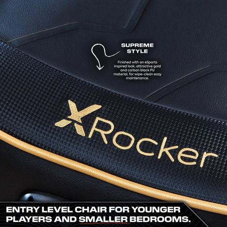 Shadow 2.0 Audio Floor Rocker Gaming Stuhl für Kinder - Schwarz / Gold