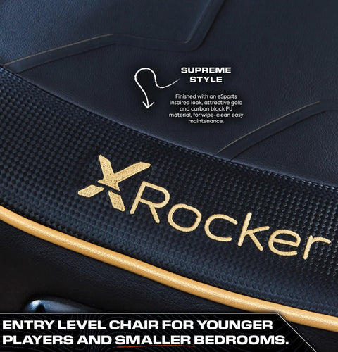 Shadow 2.0 Audio Floor Rocker Gaming Stuhl für Kinder - Schwarz / Gold